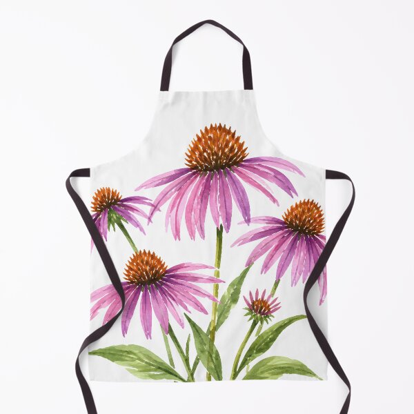 Item preview, Cottagecore Purple Echinacea Coneflower Watercolor Botanical Art HD Store designed and sold by bard-art.