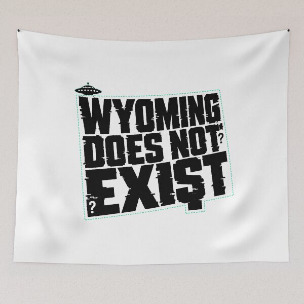 Item preview, Wyoming Conspiracy UFO Dashed Outline Internet Meme designed and sold by nortowelcomics.