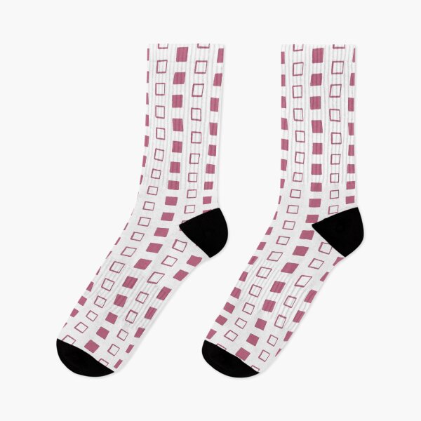 Item preview, Squares - Alternating Solid and Outline - Pink designed and sold by CurioEphemeres.