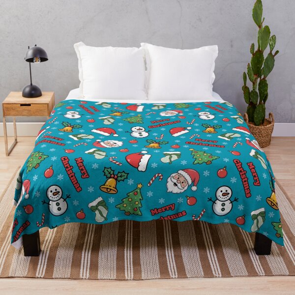 Item preview, Cartoon Christmas on Blue designed and sold by KSimpson838.