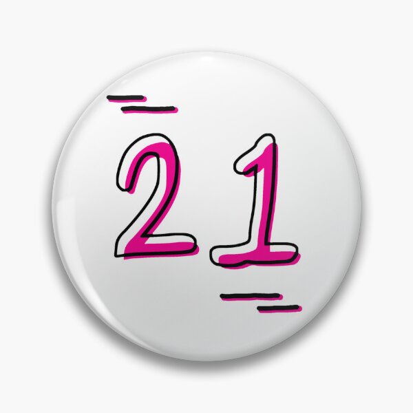 Item preview, Number 21 - Bold Pink Artistic Numeral Design designed and sold by Dyche Studio.