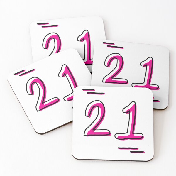 Item preview, Number 21 - Bold Pink Artistic Numeral Design designed and sold by Dyche Studio.