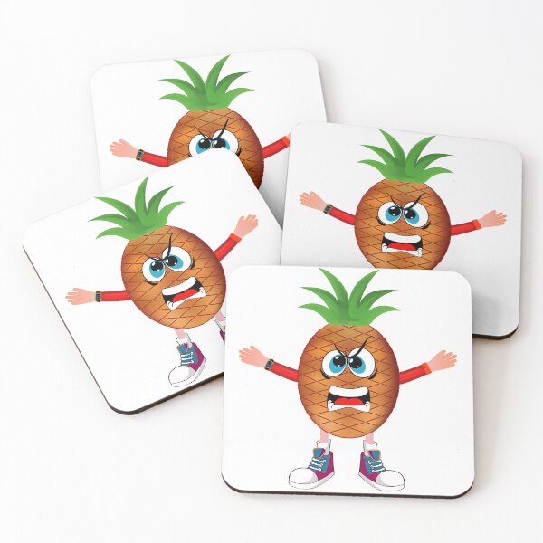Item preview, Angry Pineapple Animated Character Boy Version designed and sold by ExpressiveToon.