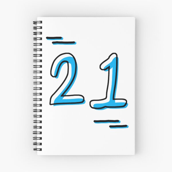 Item preview, Number 21 - Bold Blue Artistic Numeral Design designed and sold by Dyche Studio.