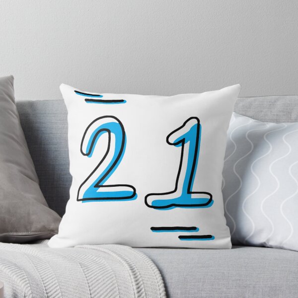 Item preview, Number 21 - Bold Blue Artistic Numeral Design designed and sold by Dyche Studio.