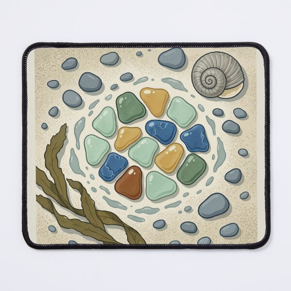 Item preview, Sea Glass Tide Line Coastal Art designed and sold by DIUMERI.