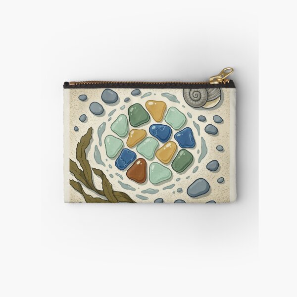 Item preview, Sea Glass Tide Line Coastal Art designed and sold by DIUMERI.