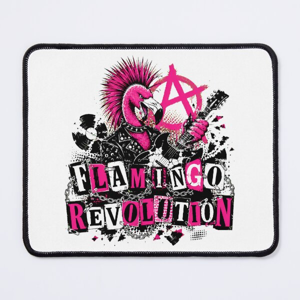 Item preview, Punk Flamingo Anarchy Guitar Grunge Rocker designed and sold by nortowelcomics.