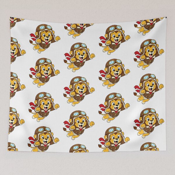 Item preview, A fun t-shirt design featuring a cartoon animal, specifically a flying lion. designed and sold by Nubian Style.