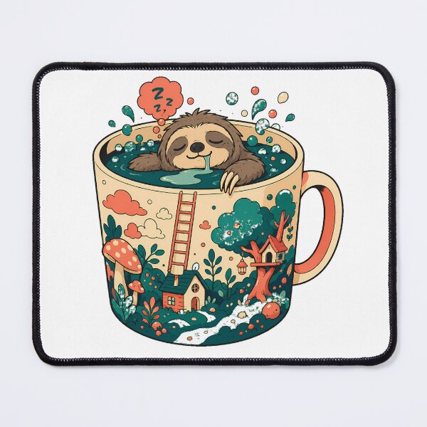 Item preview, Sloth Coffee Sleeping Cup Woodland Cottagecore Lover designed and sold by nortowelcomics.