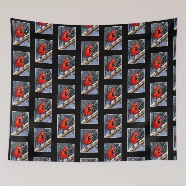 Item preview, Cardinal in Snow, Red Bird in Snowy Woods designed and sold by JoyfulWhimsy.