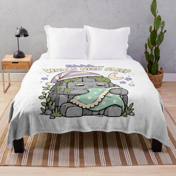 Item preview, Sleepy Wall Nightcap Blanket Bedtime Introvert designed and sold by nortowelcomics.
