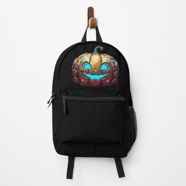 Item preview, Cybernetic Halloween Pumpkin Neon Blue and Gold designed and sold by Cyber Gold Studio.