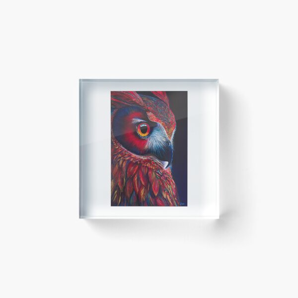 Item preview, Scarlet Guardian Owl designed and sold by WildatHe-art.