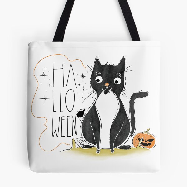 Item preview, Cute Black Cat Halloween Pumpkin Illustration designed and sold by DesignByUmza.