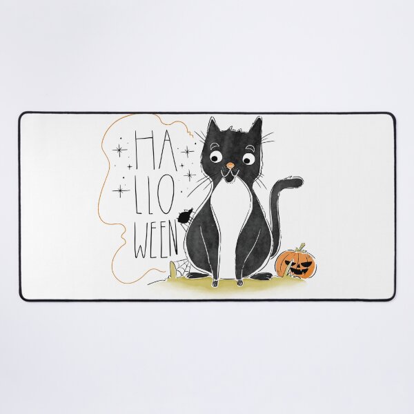 Item preview, Cute Black Cat Halloween Pumpkin Illustration designed and sold by DesignByUmza.
