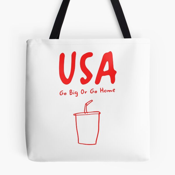 Item preview, USA Soda Cup Print – Go Big Or Go Home, Funny Design designed and sold by MarkedArtPrints.