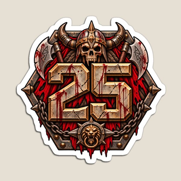 Item preview, 25 lb/kg Dumbbell Decal - Barbarian Set designed and sold by SlaughterSwamp.