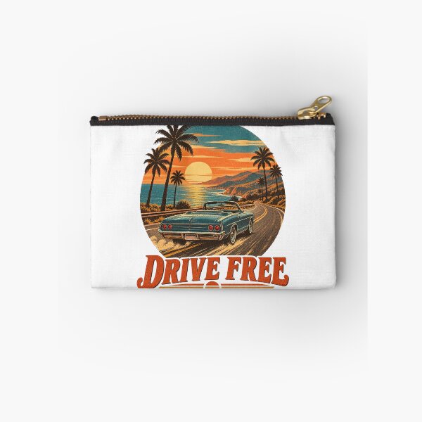 Item preview, Drive Free Vintage Car T-Shirt | Retro Road Trip Sunset Design | Classic Convertible Tee designed and sold by ElegantPeople.