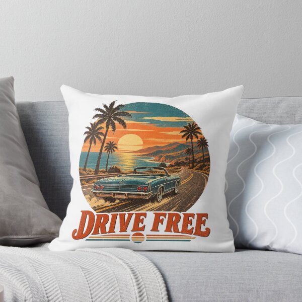 Item preview, Drive Free Vintage Car T-Shirt | Retro Road Trip Sunset Design | Classic Convertible Tee designed and sold by ElegantPeople.