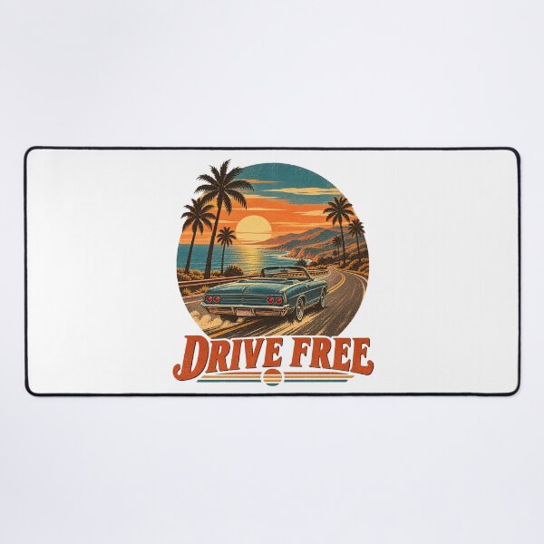 Item preview, Drive Free Vintage Car T-Shirt | Retro Road Trip Sunset Design | Classic Convertible Tee designed and sold by ElegantPeople.