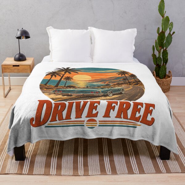 Item preview, Drive Free Vintage Car T-Shirt | Retro Road Trip Sunset Design | Classic Convertible Tee designed and sold by ElegantPeople.