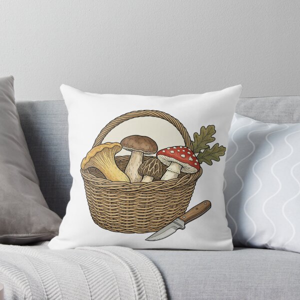 Item preview, Forager's Basket Field Guide Mushroom Art designed and sold by DIUMERI.