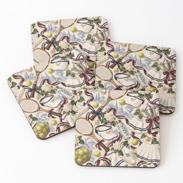 Item preview, Vintage Tennis Club Pattern designed and sold by Glottopia.