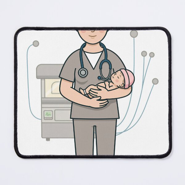 Item preview, NICU Nurse Holding Preemie Neonatal Gift designed and sold by DIUMERI.