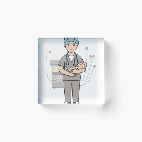 Item preview, NICU Nurse Holding Preemie Neonatal Gift designed and sold by DIUMERI.