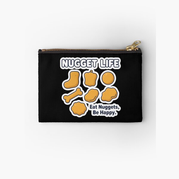 Artikelvorschau, Nugget Life – Iss Nuggets und sei glücklich! Lustige Fast-Food-Grafik entworfen und verkauft von MyHappyArtShop.
