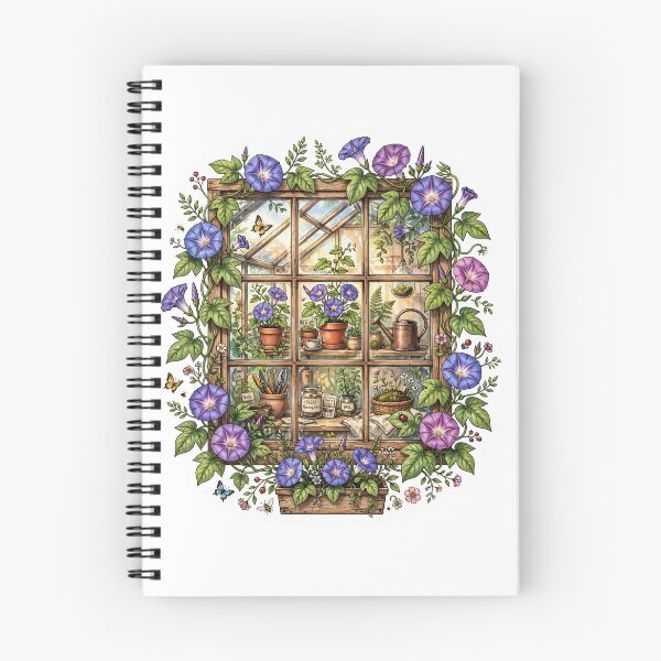 Item preview, Cozy Morning Glory Greenhouse Sticker designed and sold by RareBotanical .
