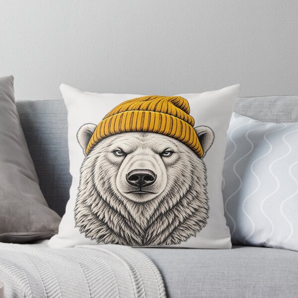 Item preview,  Winter Polar Bear Wearing Beanie Cute Animal Art  designed and sold by erozzz.
