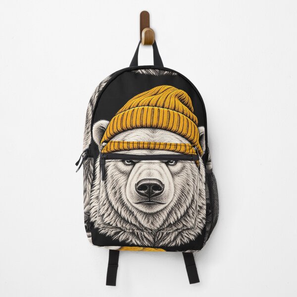 Item preview, Winter Polar Bear Wearing Beanie Cute Animal Art designed and sold by erozzz.