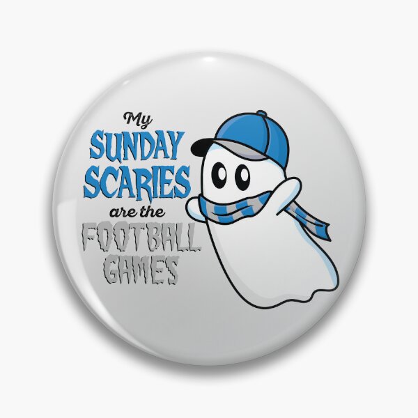 Item preview, Blue and Silver Football Halloween Ghost Sunday Scaries designed and sold by colormemaroon.