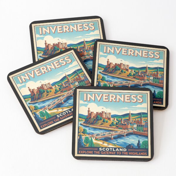 Item preview, Inverness Scotland Vintage Travel Art, Gateway to the Highlands designed and sold by Loom on the Loch.