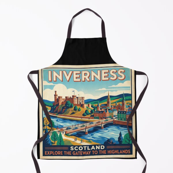 Item preview, Inverness Scotland Vintage Travel Art, Gateway to the Highlands designed and sold by Loom on the Loch.