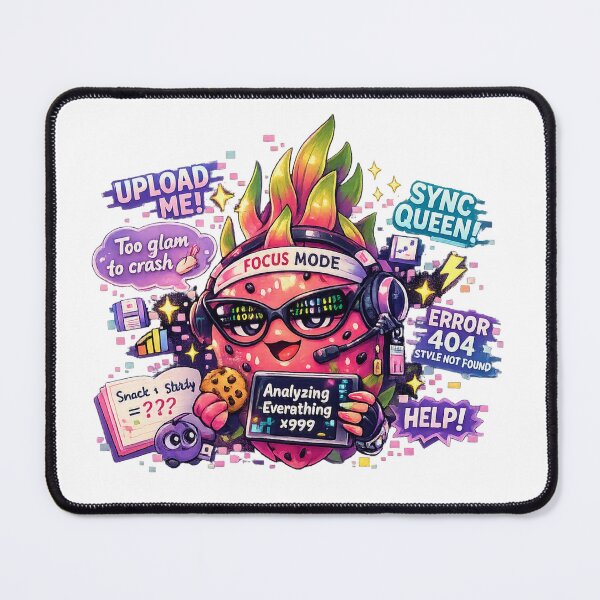 Item preview, Focus Mode – Pastel Kawaii Tech Strawberry Sync Queen  designed and sold by Sommium .