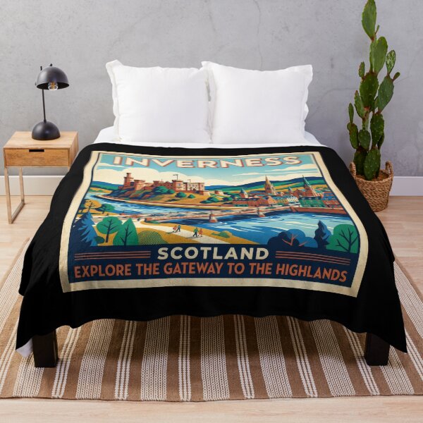 Item preview, Inverness Scotland Vintage Travel Art, Gateway to the Highlands designed and sold by Loom on the Loch.