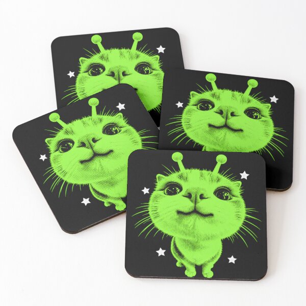 Item preview, Y2K Alien Cat Meme Retro Silly Cat Vintage Space Kitty designed and sold by TynesDesign.