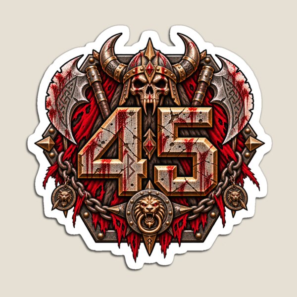 Item preview, 45 lb/kg Dumbbell Decal - Barbarian Set designed and sold by SlaughterSwamp.