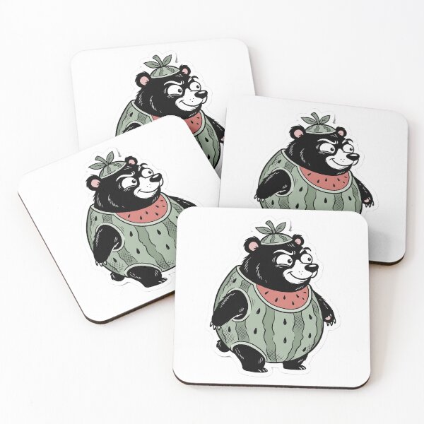 Item preview, Smug Bear in Watermelon Costume designed and sold by Jackal's Box of Chaos.