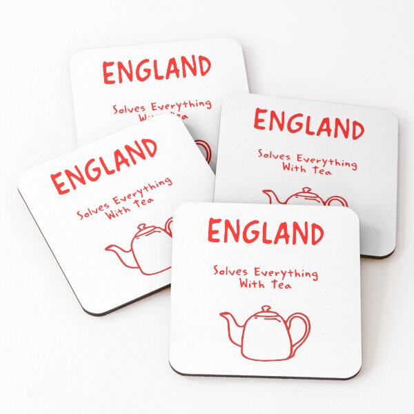 Item preview, England Teapot Print – Solves Everything With Tea, Funny Design designed and sold by MarkedArtPrints.
