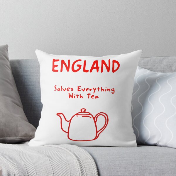 Item preview, England Teapot Print – Solves Everything With Tea, Funny Design designed and sold by MarkedArtPrints.