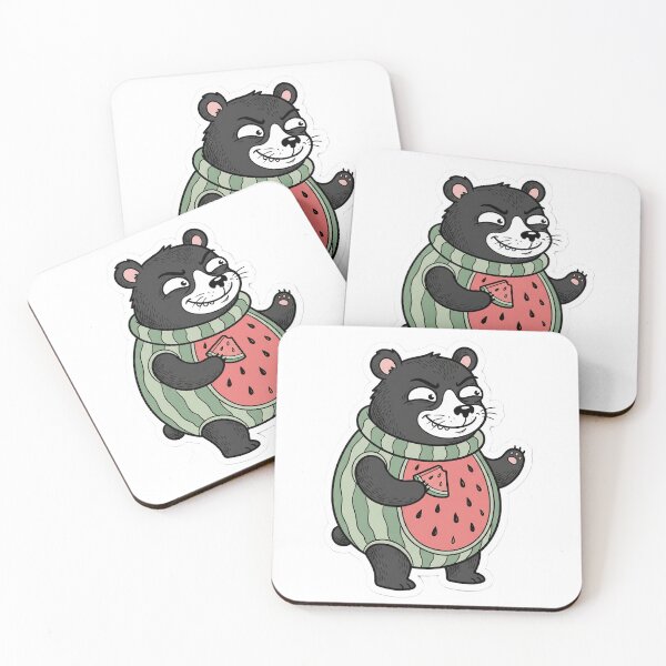 Item preview, Sneaky Bear in Watermelon Costume designed and sold by Jackal's Box of Chaos.