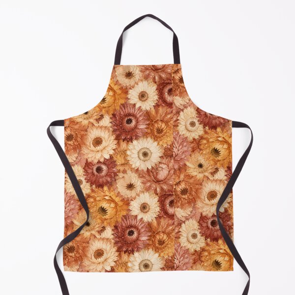 Item preview, Boho Dried Strawflower Pattern Watercolor Art Cottagecore HD Store designed and sold by bard-art.