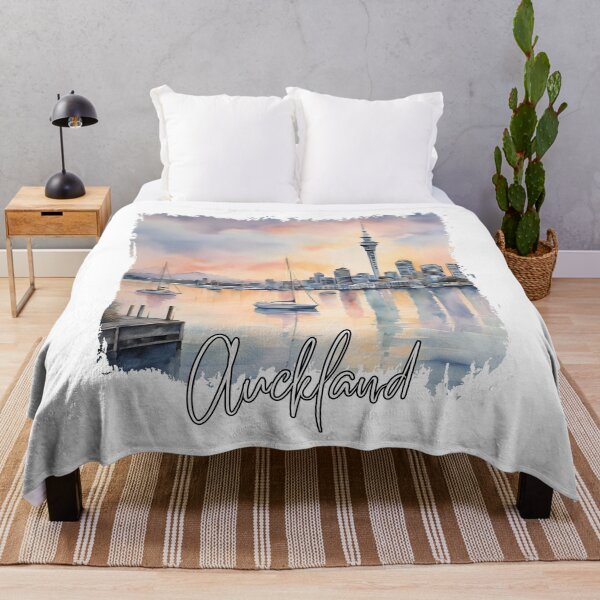 Item preview, Watercolor of Auckland, Auckland, New Zealand designed and sold by Dressyourflag.