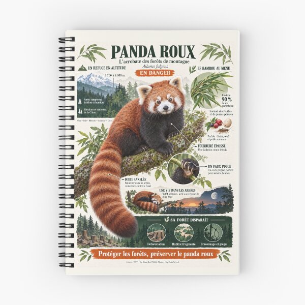 Item preview, Red panda — The acrobat of the mountain forests designed and sold by Pixel Sakura Gallery.
