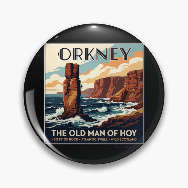 Item preview, Old Man of Hoy Orkney Scotland Vintage Travel Poster designed and sold by Loom on the Loch.