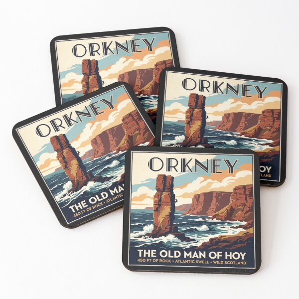 Item preview, Old Man of Hoy Orkney Scotland Vintage Travel Poster designed and sold by Loom on the Loch.